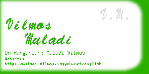vilmos muladi business card
